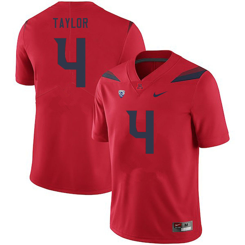 Men #4 Isaiah Taylor Arizona Wildcats College Football Jerseys Stitched-Red - Click Image to Close